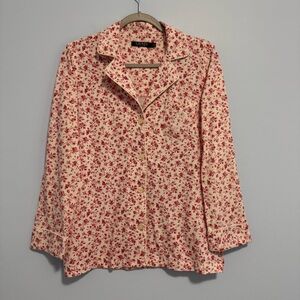 Lauren‎ Ralph Lauren Red Floral Pajama Top
